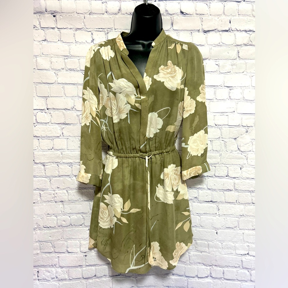 Babaton Olive Floral Dress size xxs
